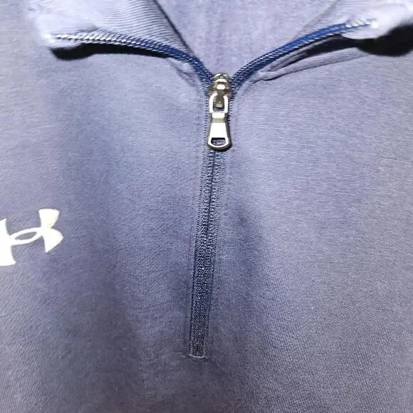 NWT Mens Under Armour Rival Fleece 1/4 Zip Pullover Front Pocket Sz 3XL NAVY - Picture 2 of 14